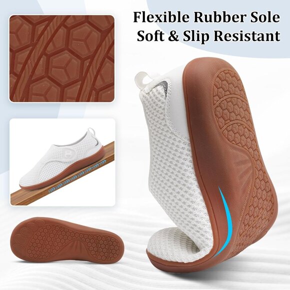 Womens Walking Shoes Comfortable Wide Diabetic Shoes Adjustable Zero Drop Edema - Picture 4 of 7